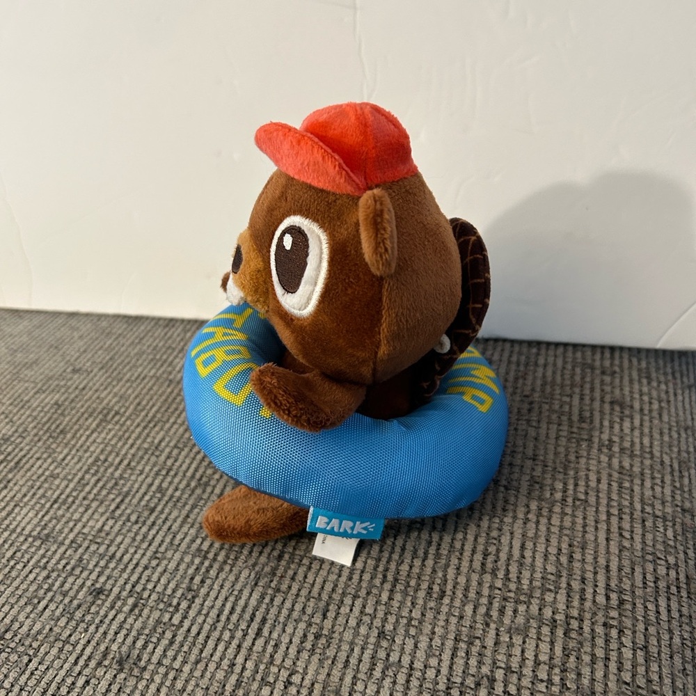 Bark BarkBox Lil' Bucky beaver plush dog toy - Picture 3 of 5